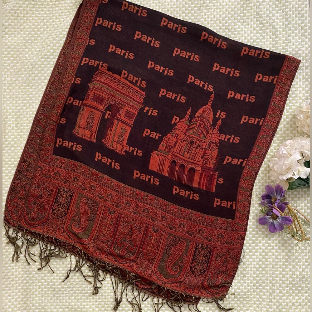 Paris Logo Oversized Scarf